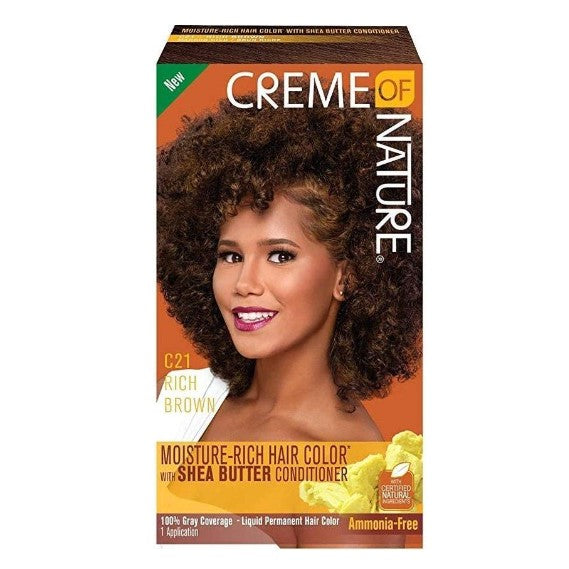 Creme of Nature Moisture Rich Hair Color Kit C21 Rich Brown
