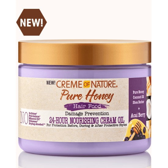 Creme of Nature Pure Honey Hair Food 24-Hour Nourishing Cream 4,7 oz