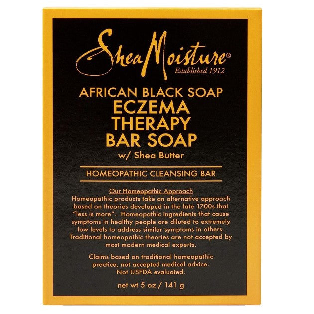 Shea Moisture African Black Soap Eczema Therapy Bar Soap med Shea Butter 5 Oz