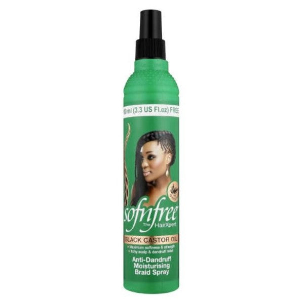 Sof n'free Black Castor Oil Anidruff Braid Spray 350 ml