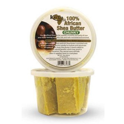 Kuza African Shea Butter Yellow Chunky 10 oz