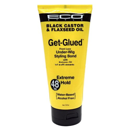 Eco Style Black Castor Bli limmad under peruk Styling Bond Extreme Hold 6 oz