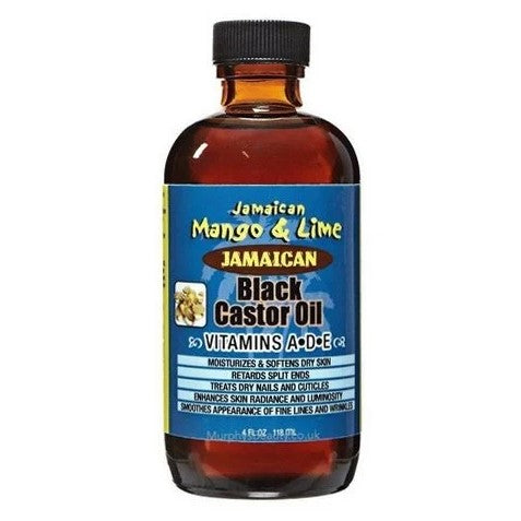 Jamaicansk Mango & Lime Svart Ricinolja Vitaminer A,D&E 4oz