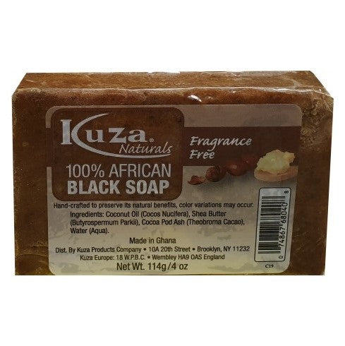 Kuza 100% African Black Soap Doftfri 114g