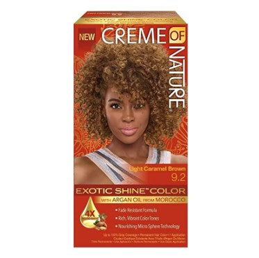 Creme Of Nature Exotic Shine Color With Argan Oil 9.2 Light Carmel Brown