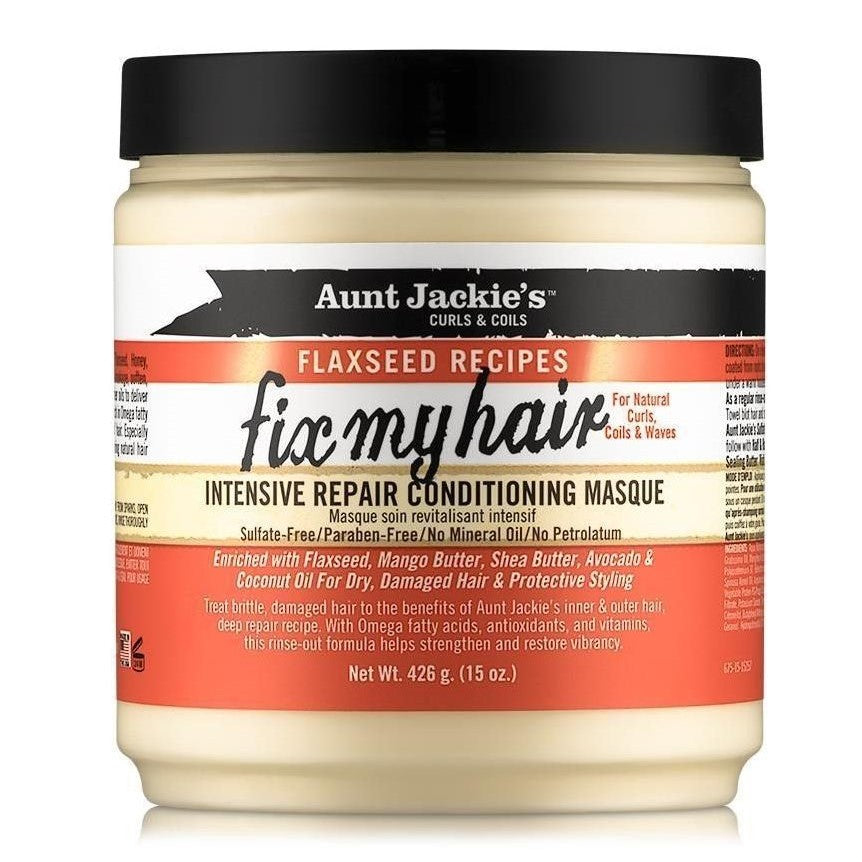 Aunt Jackie's Curls & Coils Flaxseed Recipes Fix My Hair Intensive Repair Conditioning Masque 426 gr