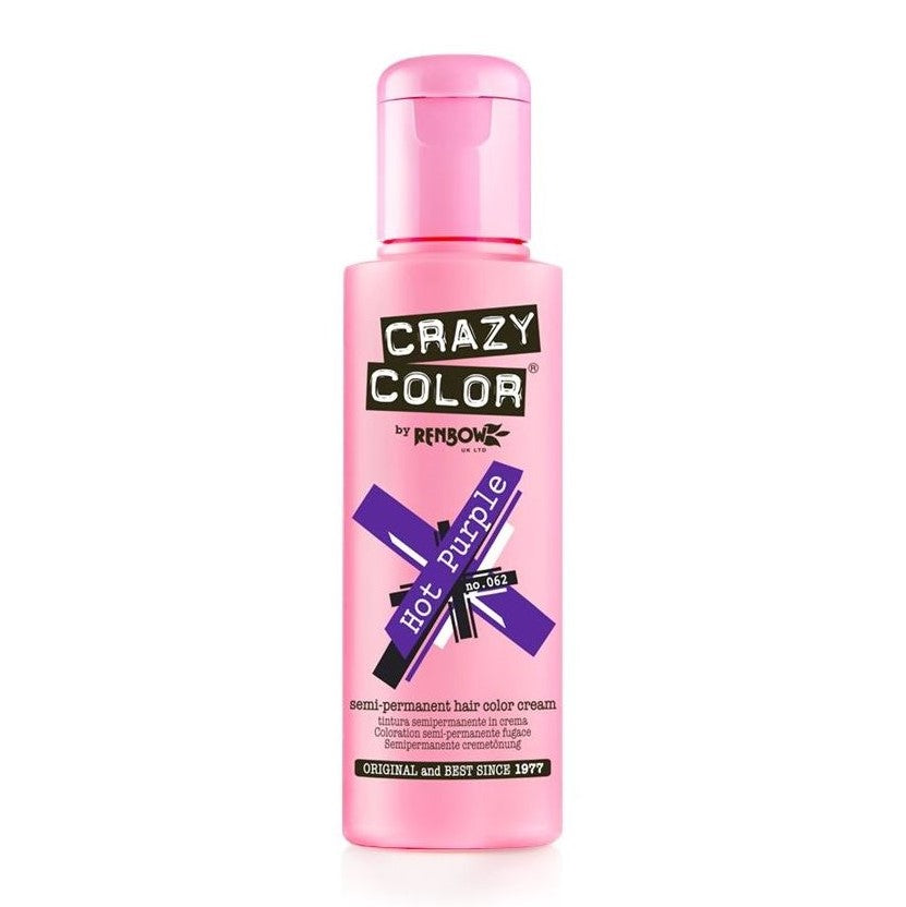 Crazy Color Hot Purple 62 Semi Permanent hårfärgkräm