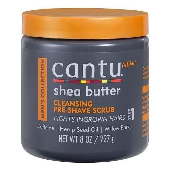 Cantu Shea Butter Men’s collection Cleansing Pre-Shave Scrub 8 oz