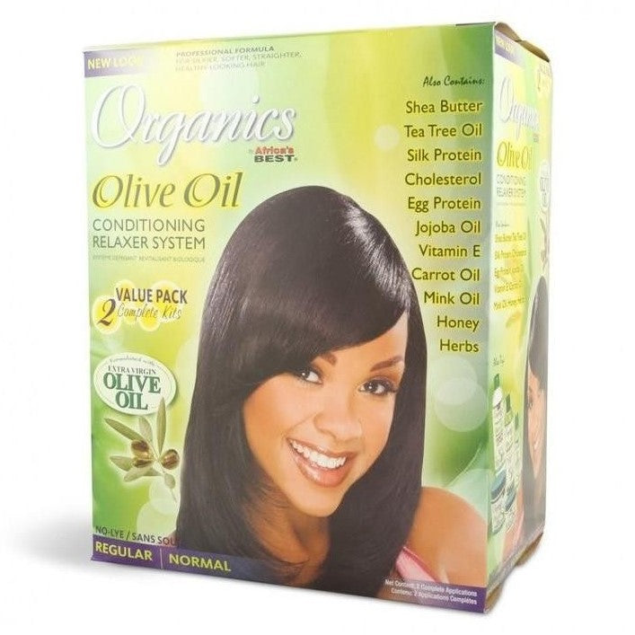 Africas Best Organics Olive Oil Conditioning Relaxer System Regular