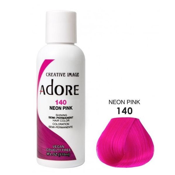 Adore Semi Permanent Hair Color 140 Neon Pink 118ml