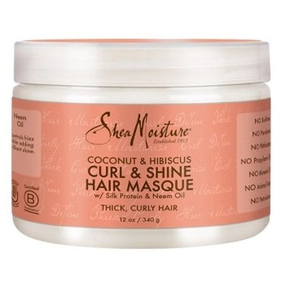 Shea Moisture Coconut & Hibiscus Curl & Shine Hair Masque 340 Gr
