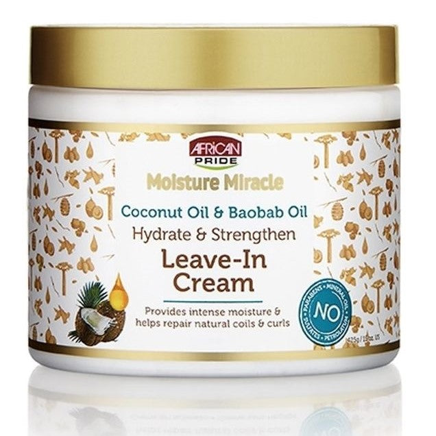 Afrikansk stolthet Fukt Miracle Coconut Oil & Baobab Oil Leave-In Cream 425 GR