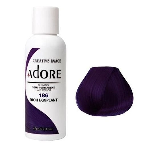 Adore Semi Permanent Hair Color 186 Rich Eggplant 118ml