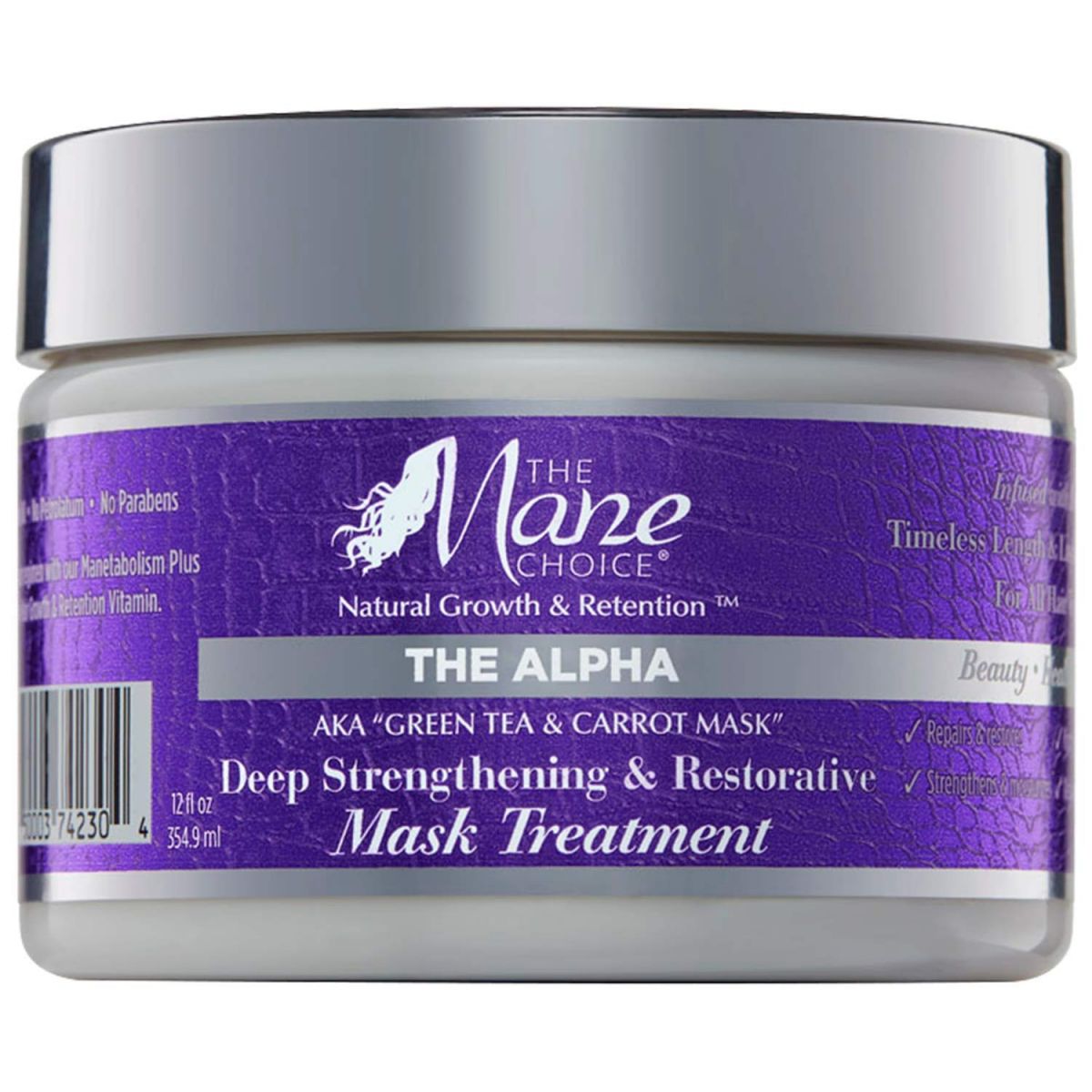 The Mane Choice alpha green tea & carrot deep strengthening & restorative mask treatment 12 oz