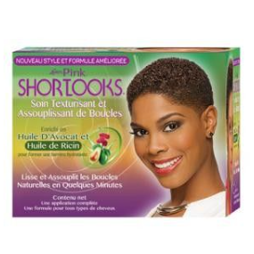 Pink ShortLooks Hair Texturizer Kit No-Lye