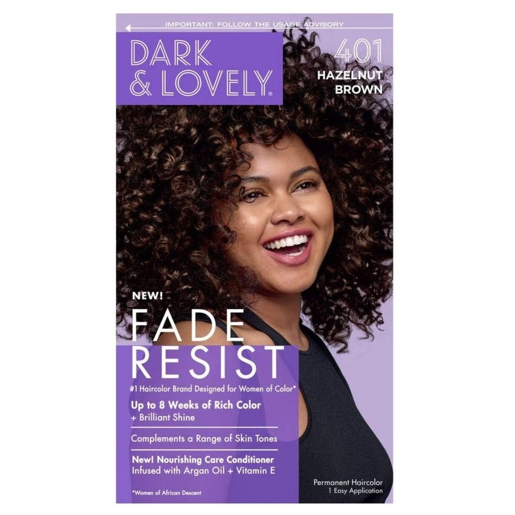 Dark & Lovely Fade Resist Rich Conditioning Hair Color 401 Hazelnut Brown