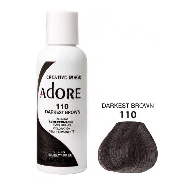 Adore Semi Permanent Hair Color 110 Darkest Brown 118ml