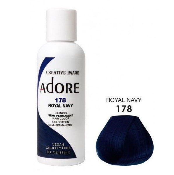 Adore Semi Permanent Hair Color 178 Royal Navy 118ml