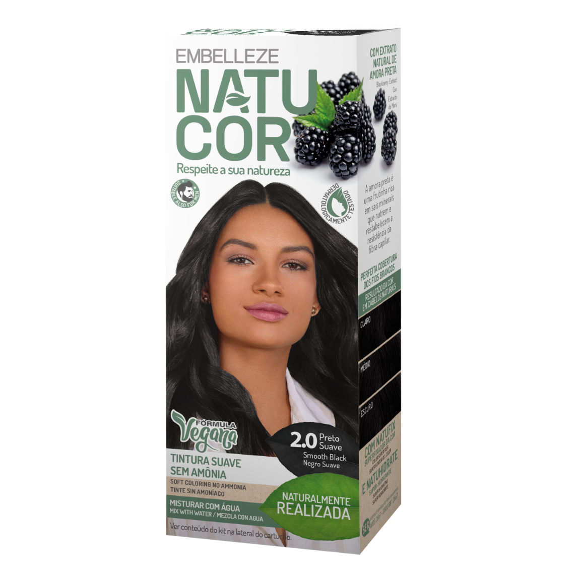 Natucor Vegan hårfärg Smooth Black 2.0