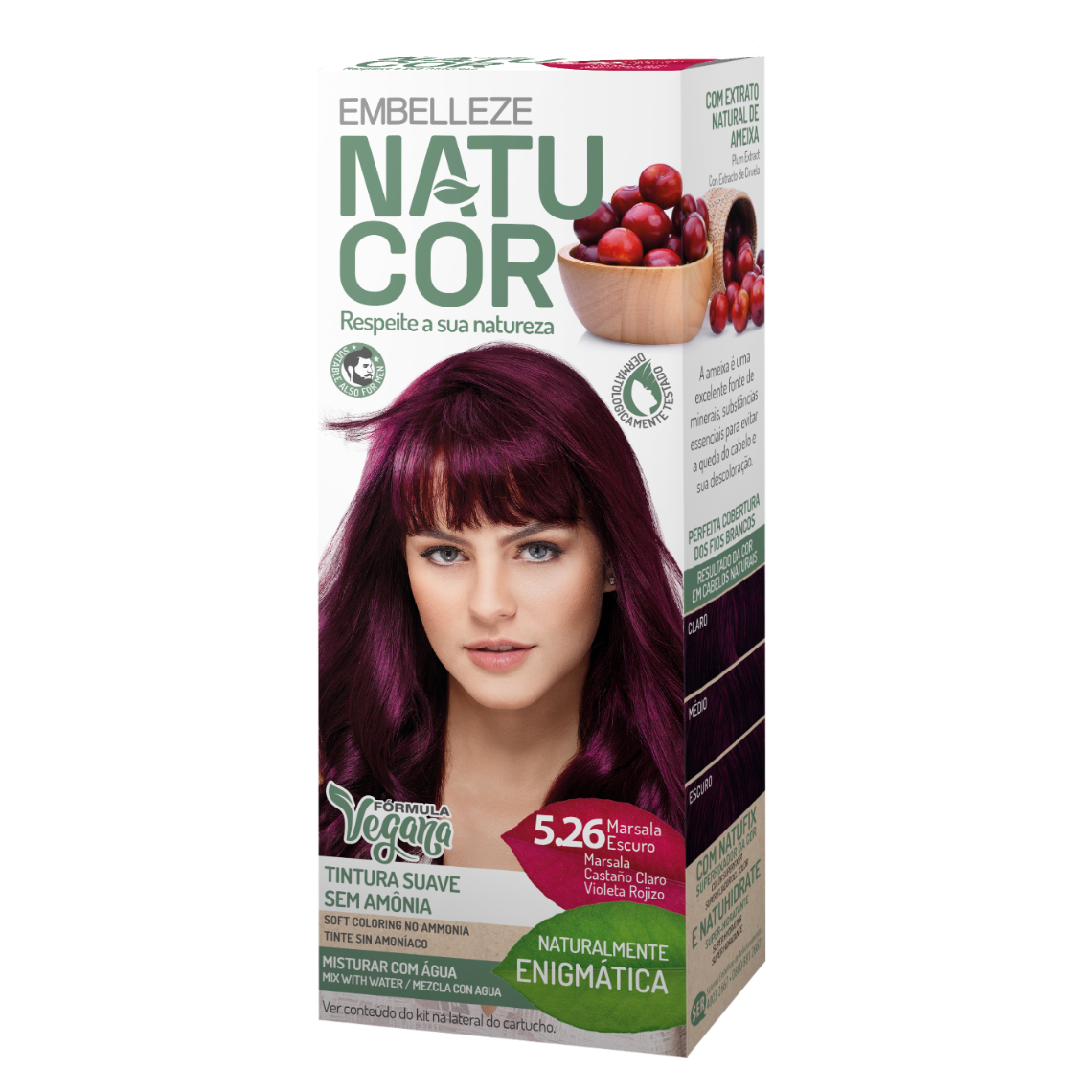 Natucor Vegan hårfärg Dark Marsala 5.26