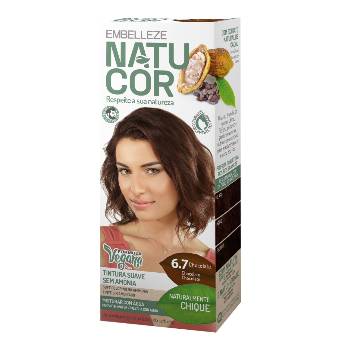 Natucor Vegan hårfärg Cocoa 6.7